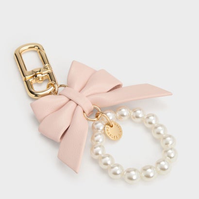 チャールズ アンド キース CHARLES & KEITH Halsey ホールジー ボウパール チャーム （SoftPink）｜詳細画像