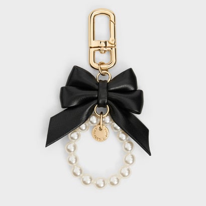 チャールズ アンド キース CHARLES & KEITH Halsey ホールジー ボウパール チャーム （Black）｜詳細画像
