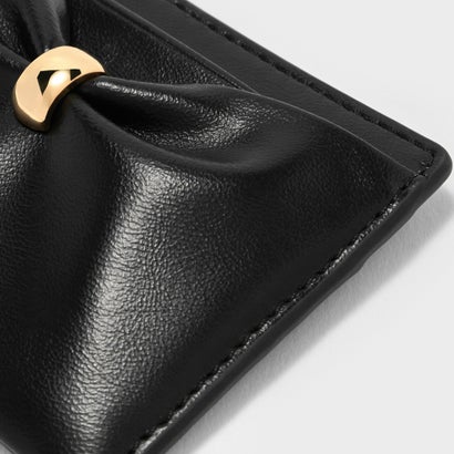 チャールズ アンド キース CHARLES & KEITH Halsey ホールジー ルーシュド カードホルダー （Black）｜詳細画像