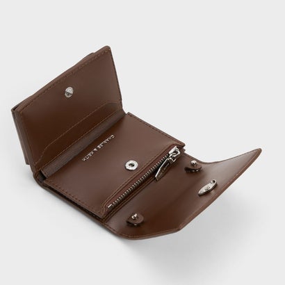 チャールズ アンド キース CHARLES & KEITH Zevon ゼヴォン ノッテッドストラップ ウォレット オン チェーン （Distressed Coffee）｜詳細画像