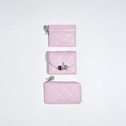 チャールズ アンド キース CHARLES & KEITH Arrietty アリエッティ キルト ジップアラウンド ウォレット （Glycine）｜詳細画像