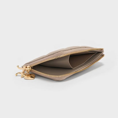 チャールズ アンド キース CHARLES & KEITH Arrietty アリエッティ キルト ジップアラウンド ウォレット （Taupe）｜詳細画像
