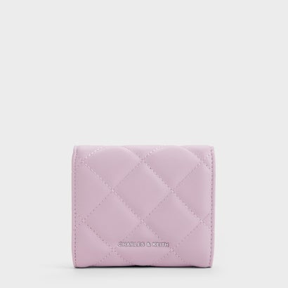 チャールズ アンド キース CHARLES & KEITH Arrietty アリエッティ キルトボウハートチャーム カバーフラップウォレット （Glycine）｜詳細画像