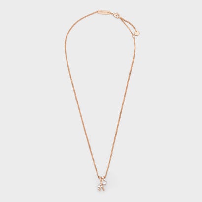 Roux ルー X-ペンダント クリスタル ネックレス （Rose Gold）｜詳細画像