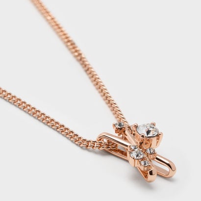 Roux ルー X-ペンダント クリスタル ネックレス （Rose Gold）｜詳細画像