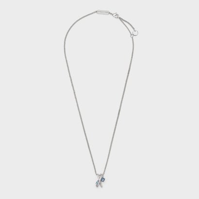 チャールズ アンド キース CHARLES & KEITH Roux ルー X-ペンダント クリスタル ネックレス （Silver）｜詳細画像