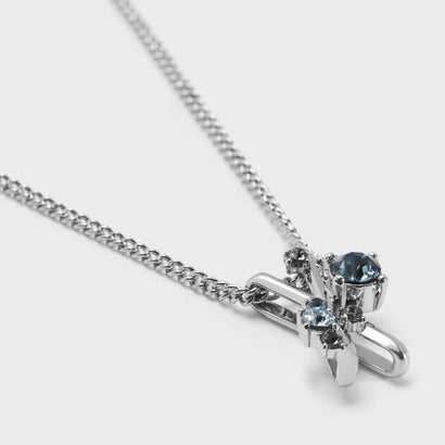 チャールズ アンド キース CHARLES & KEITH Roux ルー X-ペンダント クリスタル ネックレス （Silver）｜詳細画像