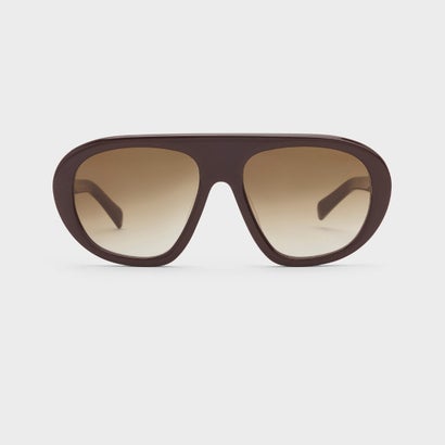 チャールズ アンド キース CHARLES & KEITH Ramone ラモーン アビエーター サングラス （Espresso Brown）｜詳細画像