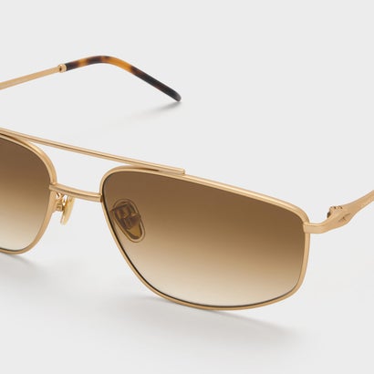 チャールズ アンド キース CHARLES & KEITH Elowyn エロウィン メタルリム アビエーター サングラス （Brushed Gold）｜詳細画像