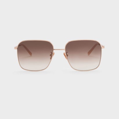 チャールズ アンド キース CHARLES & KEITH Elowyn エロウィン メタルリム アビエーター サングラス （Rose Gold）｜詳細画像