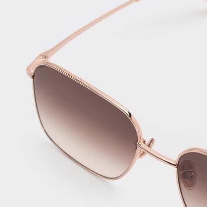 チャールズ アンド キース CHARLES & KEITH Elowyn エロウィン メタルリム アビエーター サングラス （Rose Gold）｜詳細画像