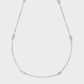 【2022 SUMMER 新作】クリスタルエンベリッシュド マチネネックレス / Crystal-Embellished Matinee Necklace （Lilac）