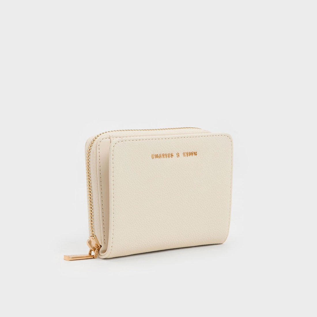 ジップアラウンド スモールウォレット （Cream） -CHARLES & KEITH 