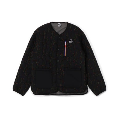 チャムス/メンズ/Booby Stitch Padded Cardigan （Black x Rainbow）｜詳細画像