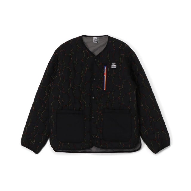 /メンズ/Booby Stitch Padded Cardigan （Black x Rainbow）
