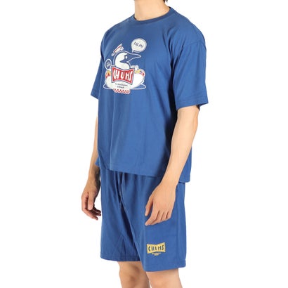チャムス CHUMS 日本正規品 ルームウェア メンズ レディース パンツ セットアップ Tシャツ ショートパンツ 春夏 上下 半袖 3点セット CHUMS HOME Chillax Wear Set CH01-2551 （HotDogNavy）｜詳細画像