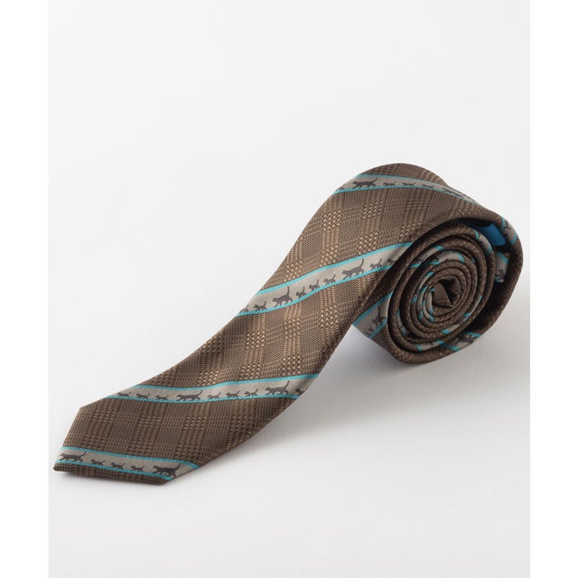 
                    猫デザイン 刺繍ネクタイ 洗えるイージーケア ネコ スリム （その他4）