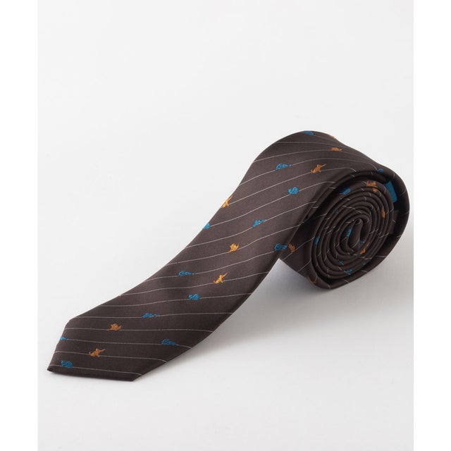 
                    猫デザイン 刺繍ネクタイ 洗えるイージーケア ネコ スリム （その他12）