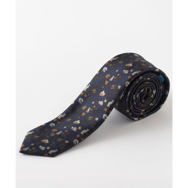 猫デザイン 刺繍ネクタイ 洗えるイージーケア ネコ スリム （その他19）