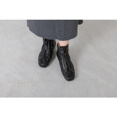 フラット本革ハイブリッドハイカットシューズ （グレイ）｜詳細画像