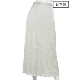 【日本製】ドットxドットマーメイドスカート （シロxグリーン）