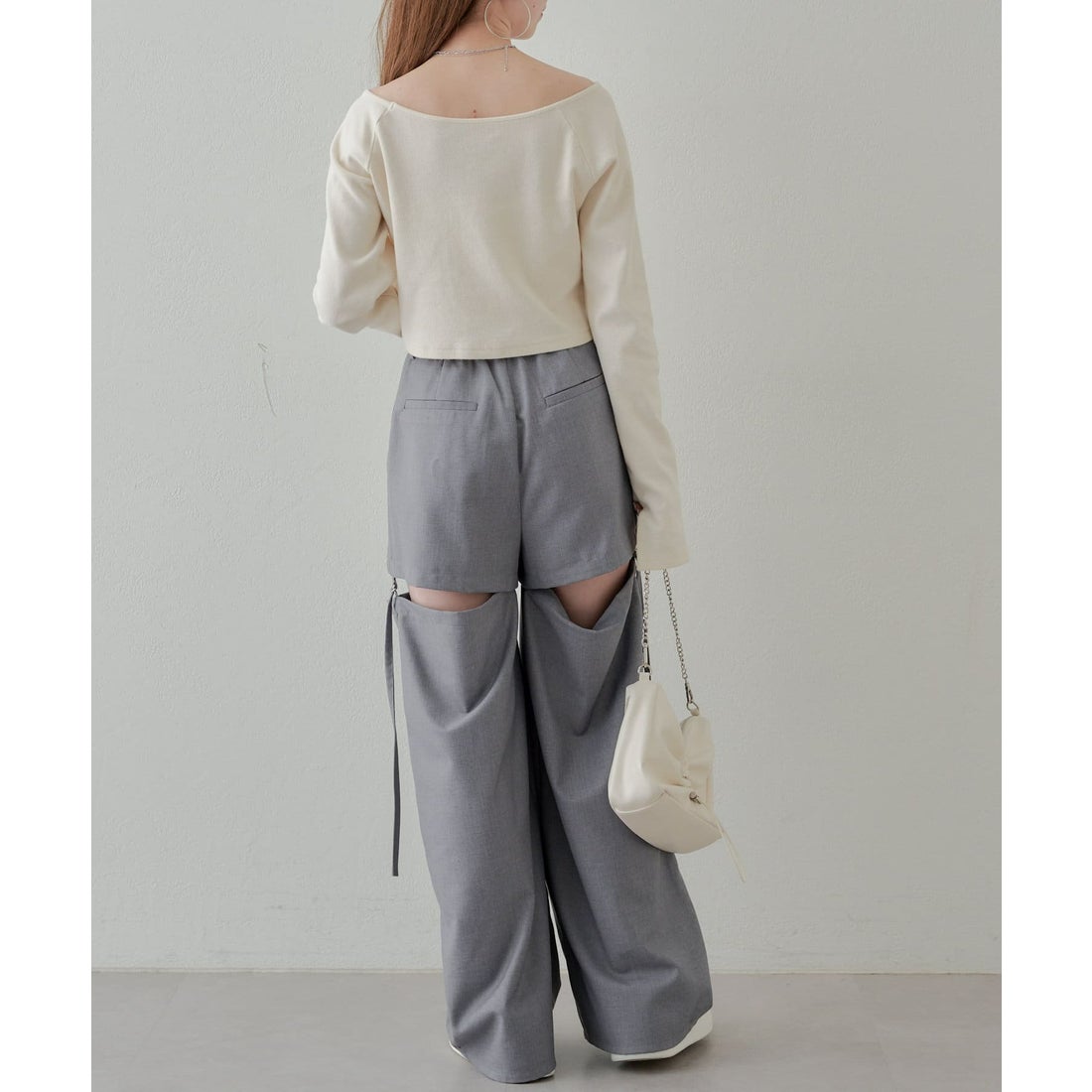 チコ Chico サイドベルト付スラックス （GRY） -ファッション通販
