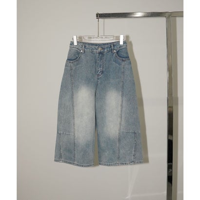 クロップドワイドデニムパンツ chw26s375 （ブルー）｜詳細画像