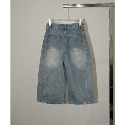 クロップドワイドデニムパンツ chw26s375 （ブルー）｜詳細画像