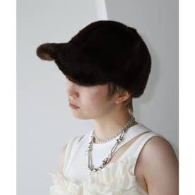 フェイクファーキャップ cha26a017 （ブラウン）