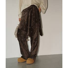 ラップデザインワイドパンツ chw26a116 （ブラウン）