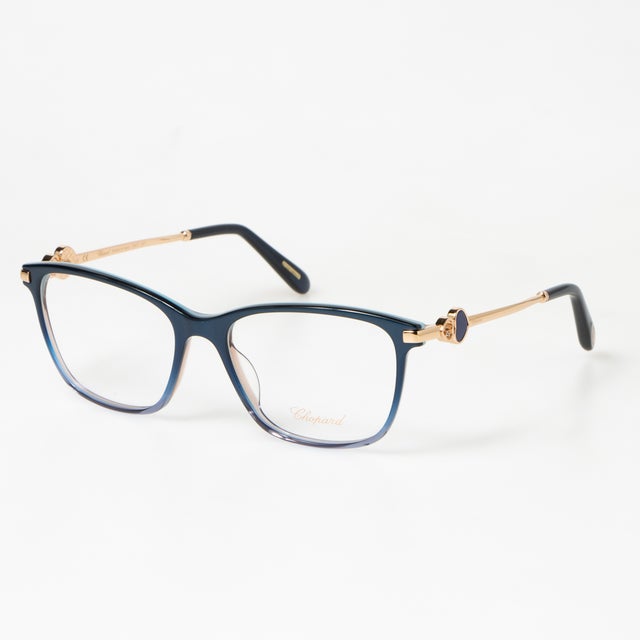 
                    メガネ 眼鏡 アイウェア レディース メンズ （ブルー/ゴールド）