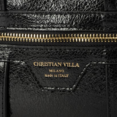 クリスチャン ヴィラ CHRISTIAN VILLA レザースモールハンドバッグ （ブラック）｜詳細画像