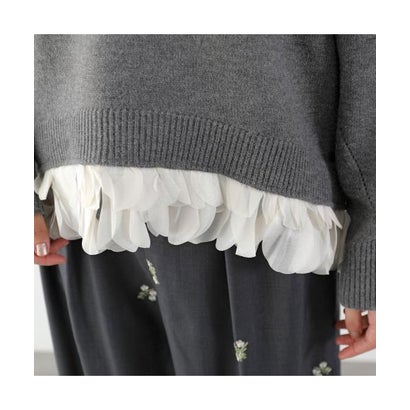 CHIGNON 長袖 ニット 9565-415JR サークルヘム （GRAY/グレー）｜詳細画像