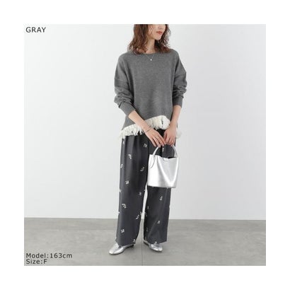 CHIGNON 長袖 ニット 9565-415JR サークルヘム （GRAY/グレー）｜詳細画像