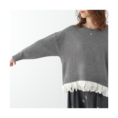 CHIGNON 長袖 ニット 9565-415JR サークルヘム （BLACK/ブラック）｜詳細画像