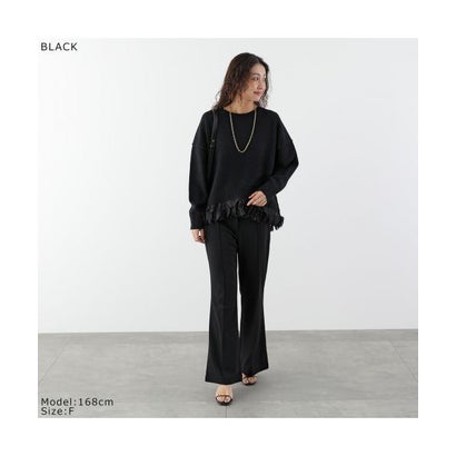 CHIGNON 長袖 ニット 9565-415JR サークルヘム （BLACK/ブラック）｜詳細画像