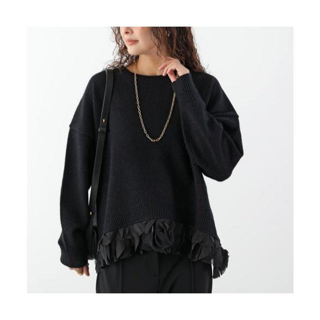 長袖 ニット 9565-415JR サークルヘム （BLACK/ブラック）