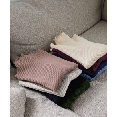 ハイネックリブニット （アイボリー／ハイネック）｜詳細画像