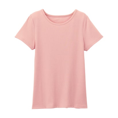 ラウンドネック半袖Tシャツ （ピンク／半袖）｜詳細画像