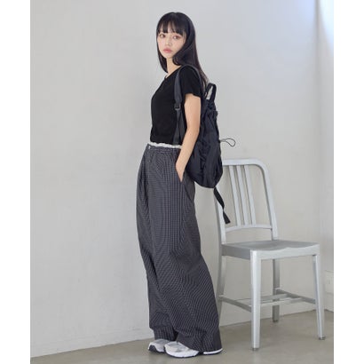 ラウンドネック半袖Tシャツ （ブラック／半袖）｜詳細画像