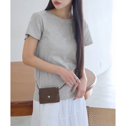 ラウンドネック半袖Tシャツ （杢グレー／半袖）｜詳細画像