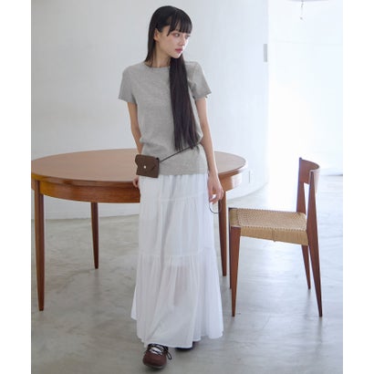 ラウンドネック半袖Tシャツ （杢グレー／半袖）｜詳細画像