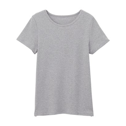 ラウンドネック半袖Tシャツ （杢グレー／半袖）｜詳細画像