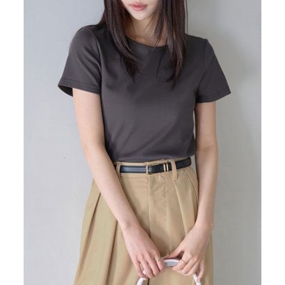 ラウンドネック半袖Tシャツ （チャコールグレー／半袖）｜詳細画像