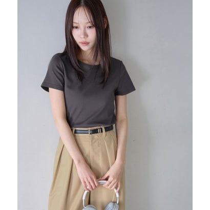 ラウンドネック半袖Tシャツ （チャコールグレー／半袖）｜詳細画像