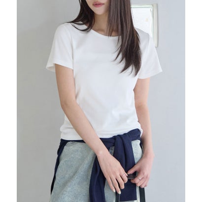 ラウンドネック半袖Tシャツ （ホワイト／半袖）｜詳細画像