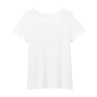 ラウンドネック半袖Tシャツ （ホワイト／半袖）｜詳細画像