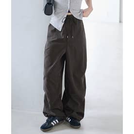 裾ドロストイージーワイドパンツ （グレー）