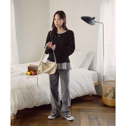 裾フリルTシャツ （グレー）｜詳細画像