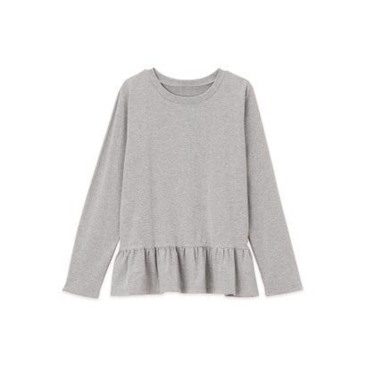 裾フリルTシャツ （グレー）｜詳細画像